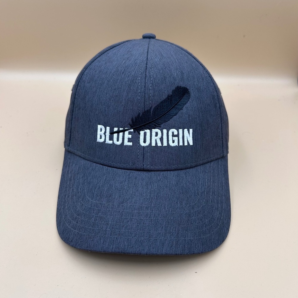 Blue Origin Launch Land Repeat Space Exploration Baseball Cap Hat Navy Blue